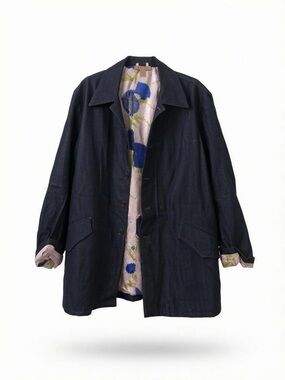 Men’s Harari Dark Denim with Floral Silk Lining Size M/L